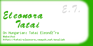 eleonora tatai business card